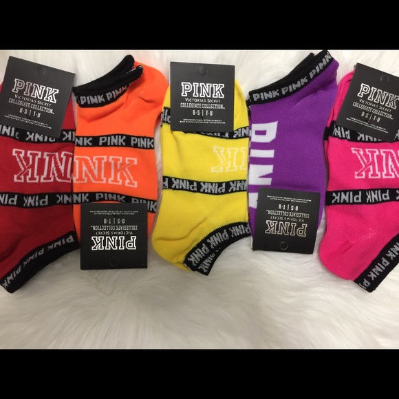 1 left🌈NEW Free Lanyard+5pr. VS PINK Ankle Socks - Picture 5 of 7